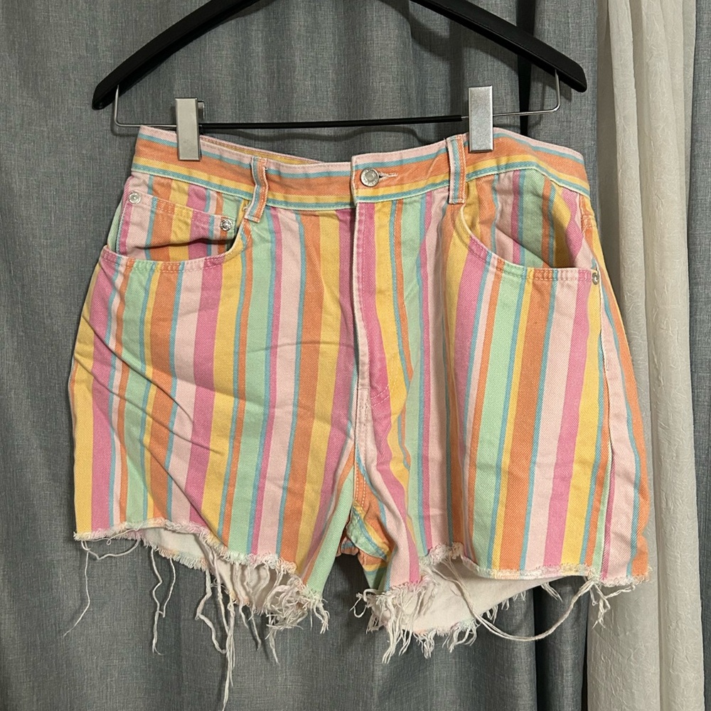 Zara Striped Multicolor Women's Shorts